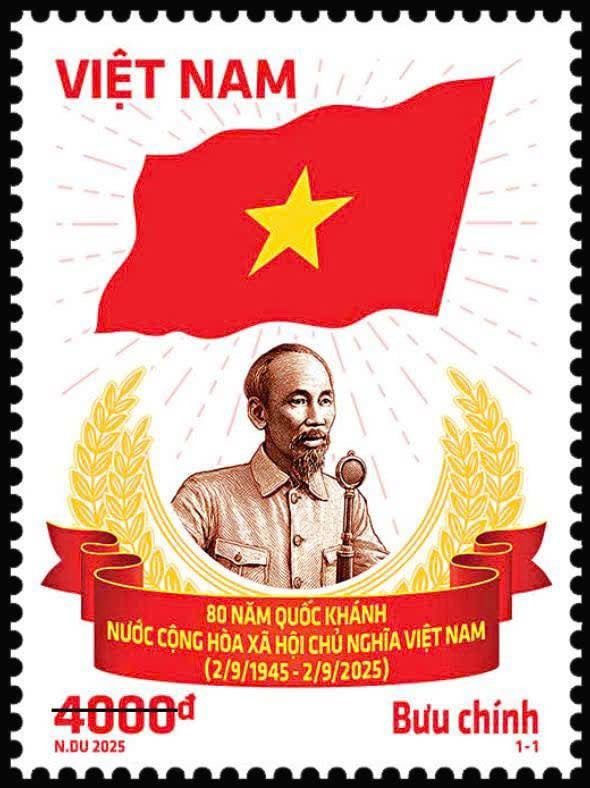 Phát hành đặc biệt bộ tem Kỷ niệm 80 năm Quốc khánh nước - Ảnh 2.
