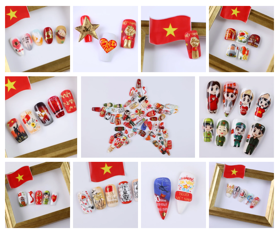 Kelly Pang Nail lan tỏa tinh thần yêu nước qua nghệ thuật nail nhân dịp 80 năm Quốc khánh - Ảnh 2. Kelly Pang Nail lan tỏa tinh thần yêu nước qua nghệ thuật nail nhân dịp 80 năm Quốc khánh - Ảnh 2.