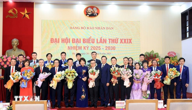 Ông Lê Quốc Minh tái cử chức Bí thư Đảng ủy Đảng bộ Báo Nhân Dân- Ảnh 2.