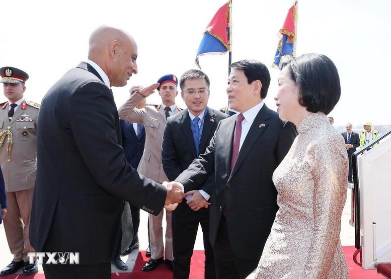 Chủ tịch nước Lương Cường và Phu nhân Nguyễn Thị Minh Nguyệt bắt đầu chuyến thăm cấp Nhà nước Cộng hòa Ai Cập- Ảnh 2.