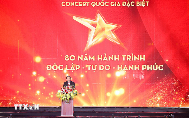 Chương trình nghệ thuật đặc biệt "80 năm hành trình Độc lập-Tự do-Hạnh phúc"- Ảnh 2. Chương trình nghệ thuật đặc biệt "80 năm hành trình Độc lập-Tự do-Hạnh phúc"- Ảnh 2.