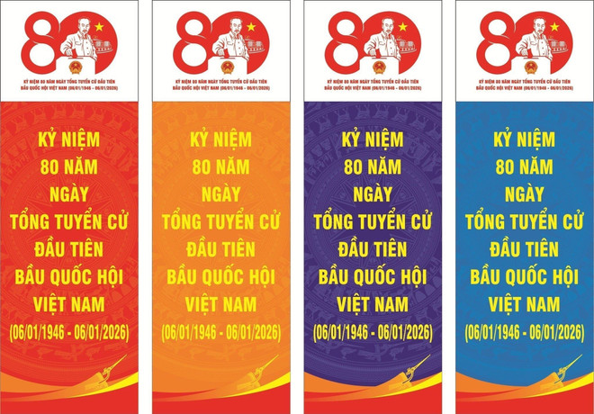 Mẫu biểu trưng chính thức kỷ niệm 80 năm Ngày Tổng tuyển cử đầu tiên- Ảnh 3. Mẫu biểu trưng chính thức kỷ niệm 80 năm Ngày Tổng tuyển cử đầu tiên- Ảnh 3.