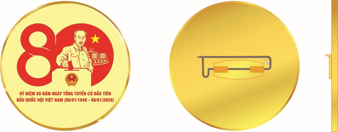 Mẫu biểu trưng chính thức kỷ niệm 80 năm Ngày Tổng tuyển cử đầu tiên- Ảnh 4. Mẫu biểu trưng chính thức kỷ niệm 80 năm Ngày Tổng tuyển cử đầu tiên- Ảnh 4.