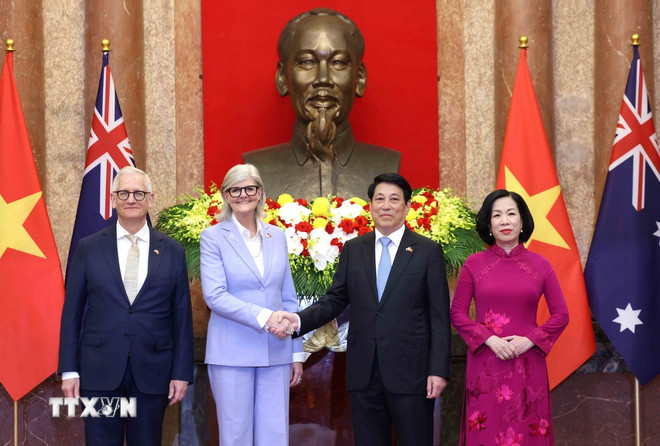 Chủ tịch nước Lương Cường chủ trì lễ đón cấp Nhà nước Toàn quyền Australia- Ảnh 2. Chủ tịch nước Lương Cường chủ trì lễ đón cấp Nhà nước Toàn quyền Australia- Ảnh 2.