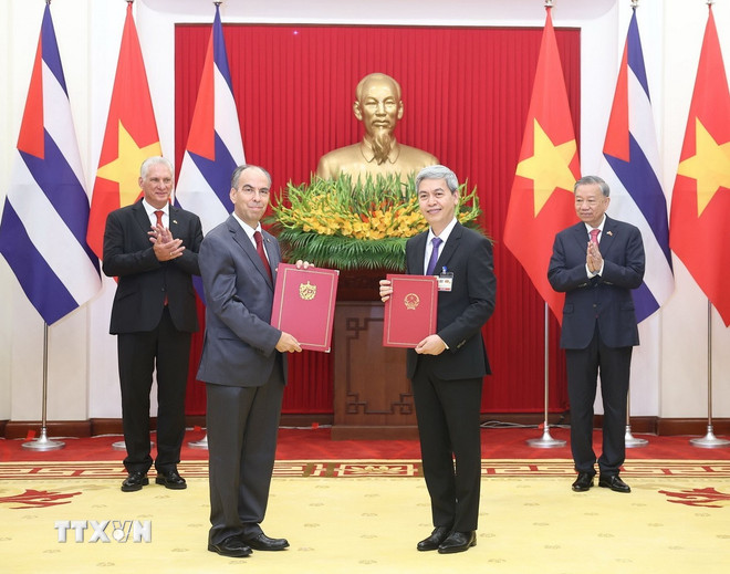 Tuyên bố chung nhân dịp Bí thư Thứ nhất, Chủ tịch nước Cuba thăm Việt Nam- Ảnh 1. Tuyên bố chung nhân dịp Bí thư Thứ nhất, Chủ tịch nước Cuba thăm Việt Nam- Ảnh 1.