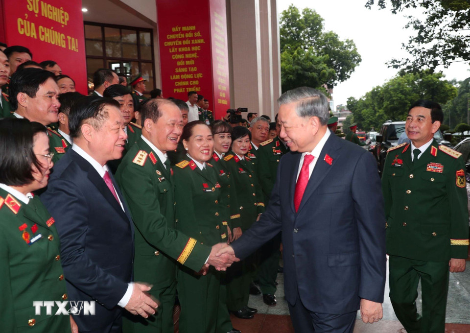 Lãnh đạo Đảng, Nhà nước dự Đại hội đại biểu Đảng bộ Quân đội lần thứ XII- Ảnh 1.