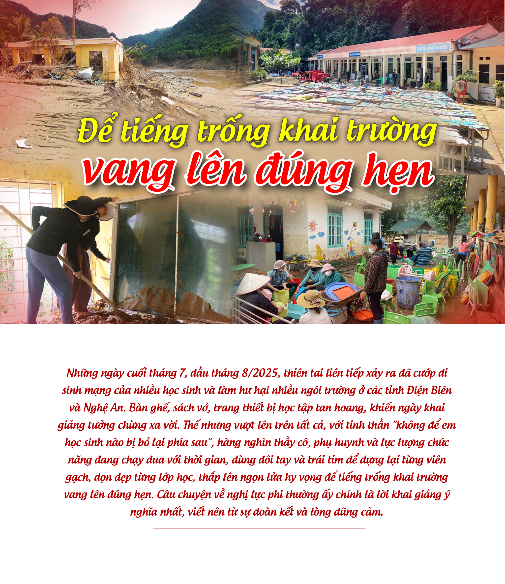 Để tiếng trống khai trường vang lên đúng hẹn