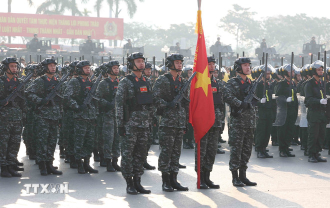 Thường trực Ban Bí thư dự Lễ xuất quân bảo vệ Đại hội lần thứ XIV của Đảng- Ảnh 1.