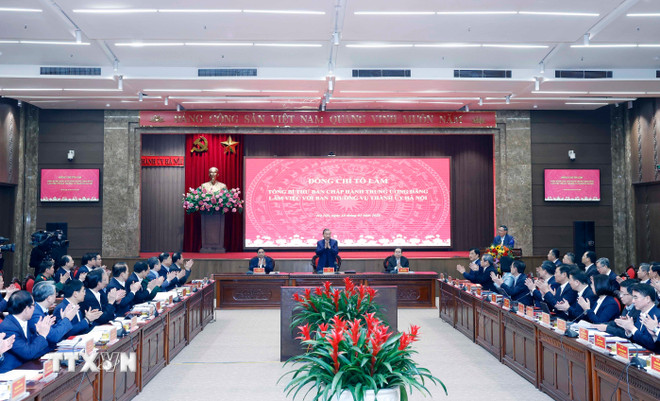 Tổng Bí thư: Hà Nội phải được định vị và vận hành như một trung tâm kiến tạo phát triển quốc gia- Ảnh 1.