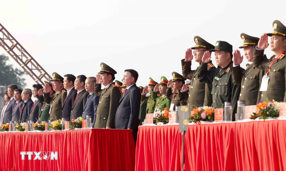 Lễ xuất quân, diễn tập phương án bảo đảm an ninh, trật tự Đại hội Đảng XIV- Ảnh 2.