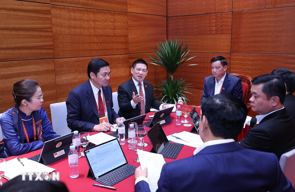 Đại hội XIV của Đảng: Đại biểu làm việc tại Đoàn, thảo luận các văn kiện Đại hội- Ảnh 8.