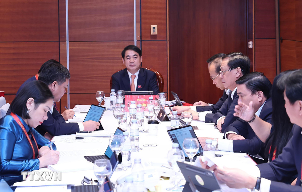 Đại hội XIV của Đảng: Đại biểu làm việc tại Đoàn, thảo luận các văn kiện Đại hội- Ảnh 10.