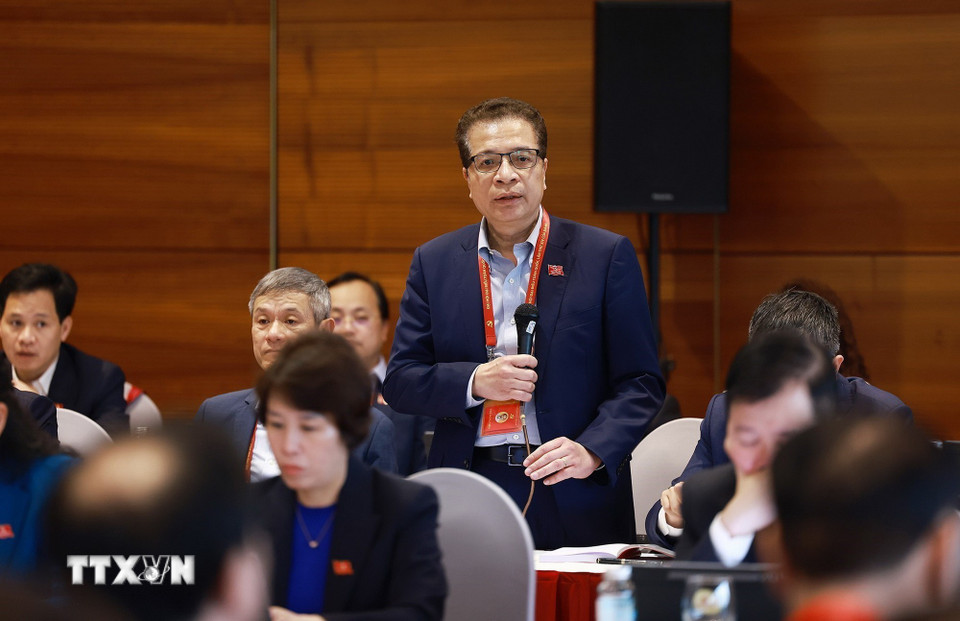 Đại hội XIV của Đảng: Đại biểu làm việc tại Đoàn, thảo luận các văn kiện Đại hội- Ảnh 5.