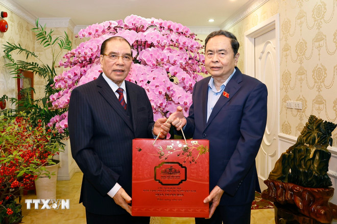 Chủ tịch Quốc hội Trần Thanh Mẫn thăm, tri ân nguyên lãnh đạo Đảng, Nhà nước- Ảnh 2.