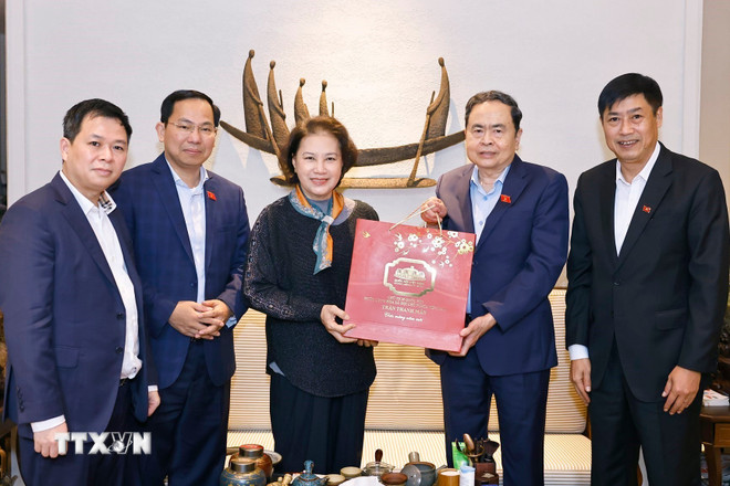 Chủ tịch Quốc hội Trần Thanh Mẫn thăm, tri ân nguyên lãnh đạo Đảng, Nhà nước- Ảnh 3.