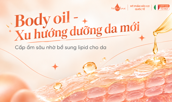 Body oil hữu cơ NeBiolina: Da no ẩm, không lo bí - Ảnh 1.
