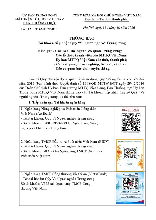 Chủ tịch UBTƯ MTTQ Việt Nam Bùi Thị Minh Hoài gửi Thư kêu gọi ủng hộ, giúp đỡ người nghèo- Ảnh 2.