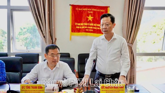 Phó Chủ tịch - Tổng Thư ký Hà Thị Nga làm việc với Ủy ban MTTQ Việt Nam tỉnh Lai Châu- Ảnh 1.