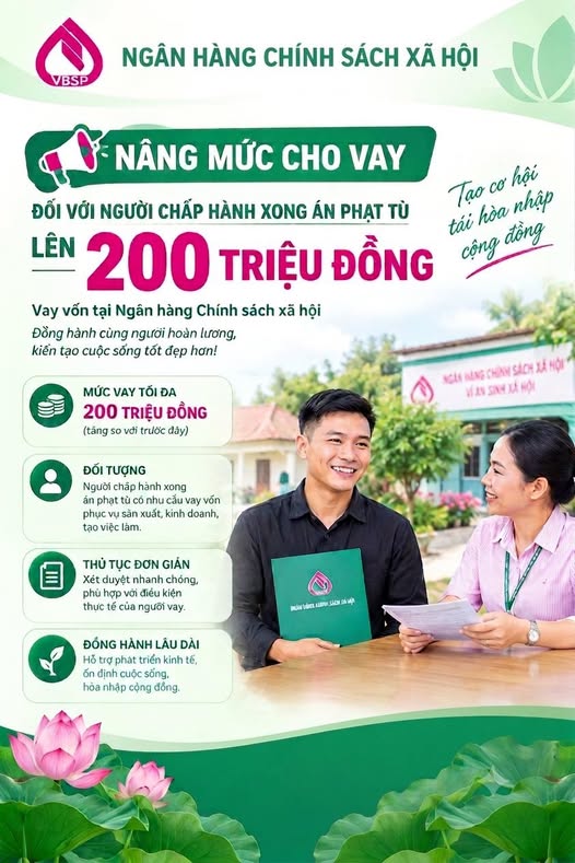 Nâng hạn mức cho vay lên 200 triệu đồng, giúp người hoàn lương có việc làm, ổn định cuộc sống - Ảnh 1.