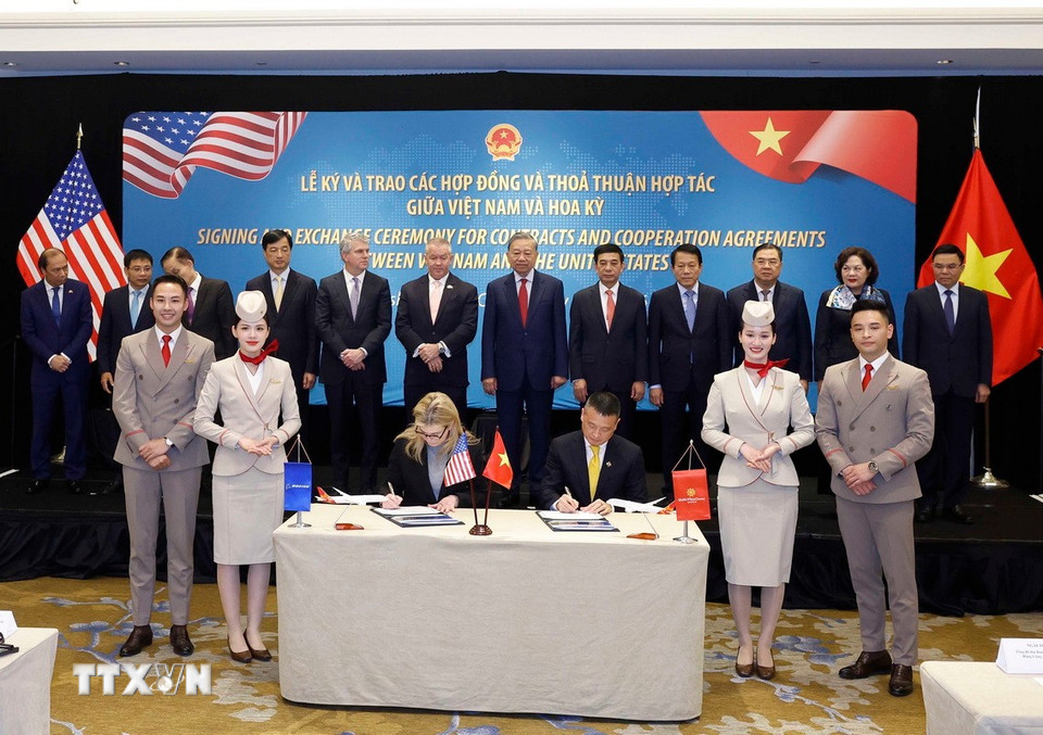 Tổng Bí thư Tô Lâm chứng kiến lễ ký và trao thỏa thuận hợp tác Việt Nam-Hoa Kỳ- Ảnh 5.