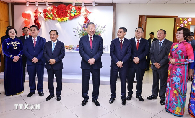 Tổng Bí thư Tô Lâm: TTXVN vươn lên ở tầm cao mới, xứng đáng là mạch máu thông tin tin cậy của đất nước- Ảnh 2.