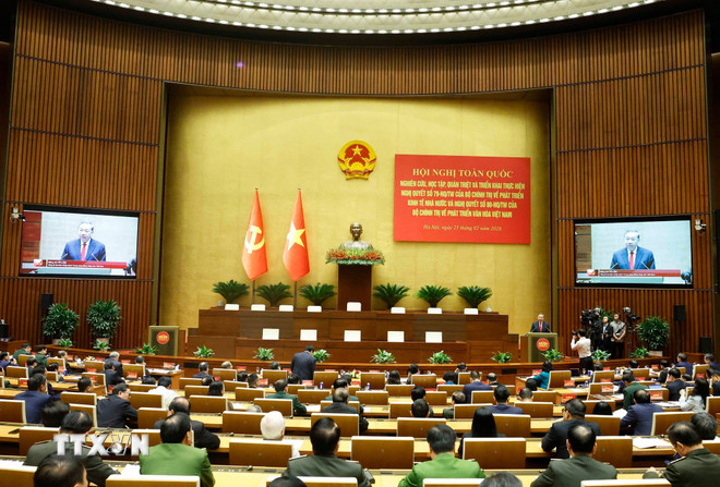 Tổng Bí thư Tô Lâm: Tăng cường "nội lực vật chất" và củng cố "nội lực tinh thần" trong giai đoạn phát triển mới- Ảnh 2.