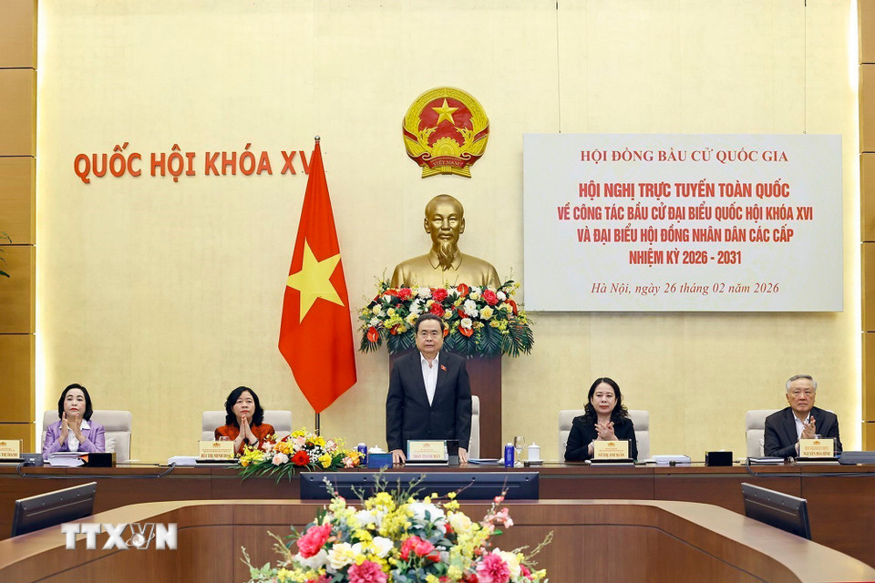 Chủ tịch Quốc hội chủ trì Hội nghị toàn quốc triển khai công tác bầu cử- Ảnh 2.