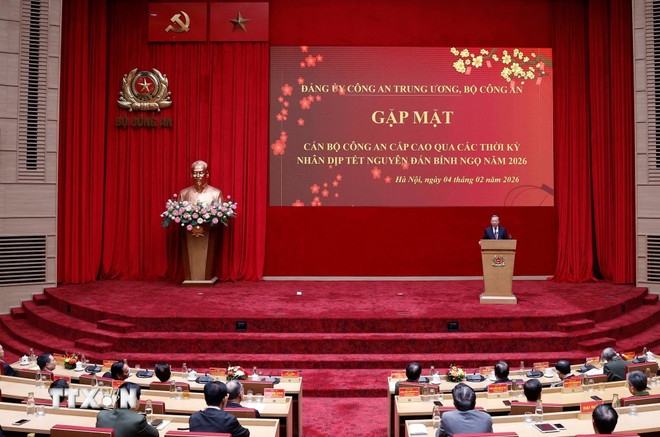 Tổng Bí thư Tô Lâm gặp mặt cán bộ Công an cao cấp nhân dịp Tết Nguyên đán 2026- Ảnh 1.