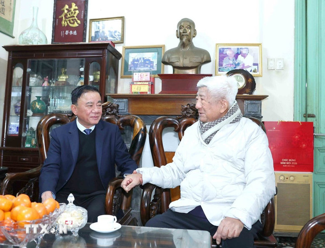 Thường trực Ban Bí thư Trần Cẩm Tú chúc Tết các đồng chí nguyên lãnh đạo Đảng- Ảnh 10.