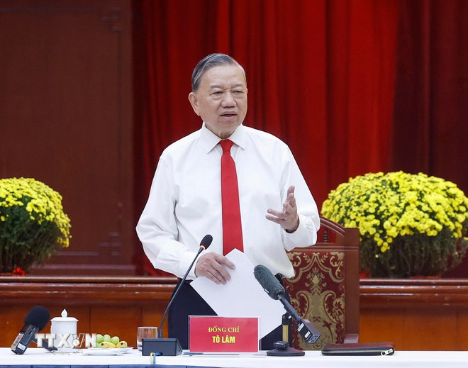 Tổng Bí thư Tô Lâm gặp mặt các nguyên Ủy viên TW Đảng khu vực phía Nam- Ảnh 1.