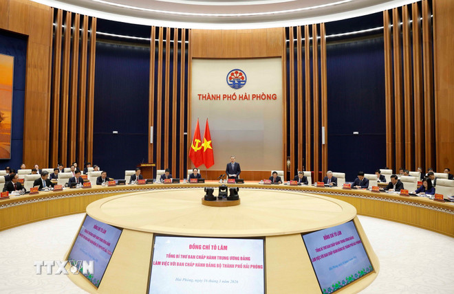 Tổng Bí thư: Xây dựng Hải Phòng thành trung tâm công nghiệp, cảng biển hiện đại- Ảnh 1.