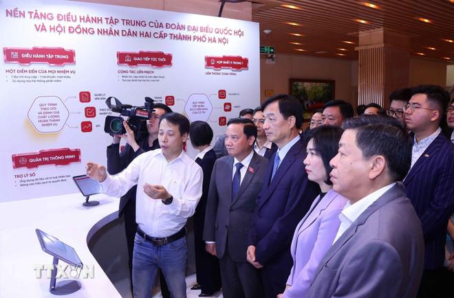 Hà Nội khai trương nền tảng điều hành tập trung của Đoàn đại biểu Quốc hội, HĐND- Ảnh 1.