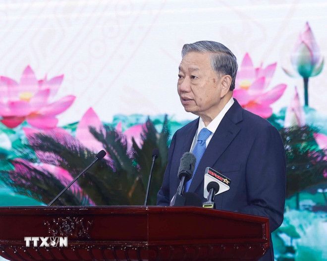 Tổng Bí thư Tô Lâm: Học viện Kỹ thuật quân sự phát huy mạnh mẽ tinh thần "Đoàn kết, bản lĩnh; đổi mới, sáng tạo; trí tuệ, phát triển"- Ảnh 1.