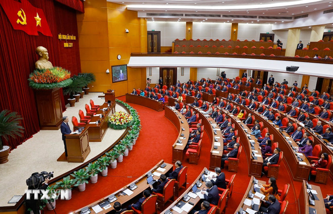 Thông báo Hội nghị lần thứ hai Ban Chấp hành Trung ương Đảng khóa XIV- Ảnh 1.