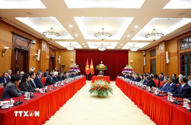 Tổng Bí thư Tô Lâm tiếp lãnh đạo của hơn 40 tập đoàn, doanh nghiệp quốc tế- Ảnh 1.