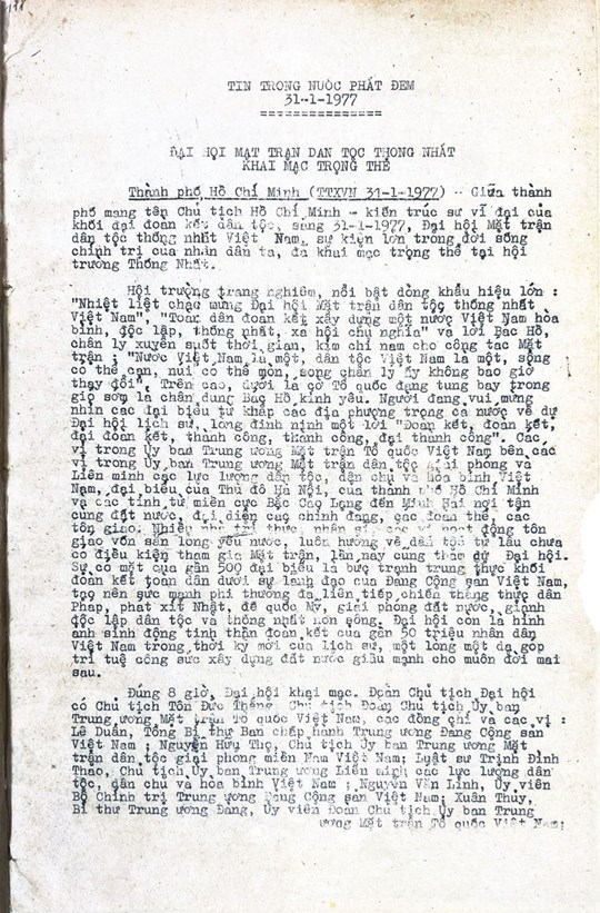 MTTQ Việt Nam qua các kỳ Đại hội: Đại hội Mặt trận Tổ quốc Việt Nam lần thứ I (1977-1983)- Ảnh 1.