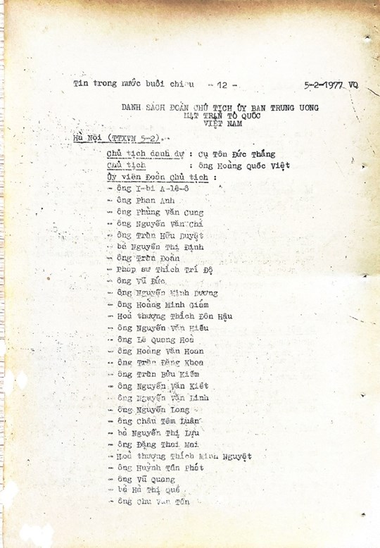 MTTQ Việt Nam qua các kỳ Đại hội: Đại hội Mặt trận Tổ quốc Việt Nam lần thứ I (1977-1983)- Ảnh 13.