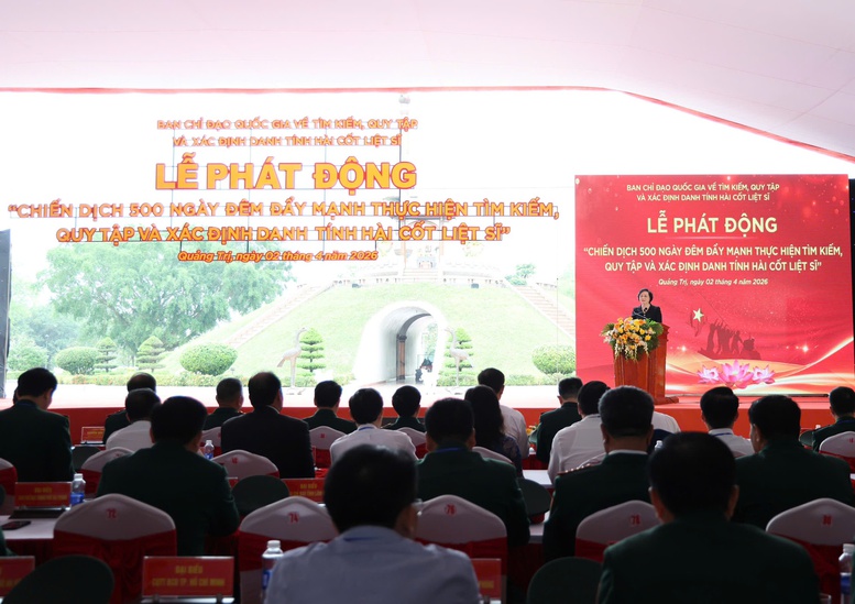 Phó Thủ tướng Phạm Thị Thanh Trà phát động Chiến dịch 500 ngày đêm tìm kiếm, quy tập và xác định danh tính hài cốt liệt sĩ- Ảnh 1.