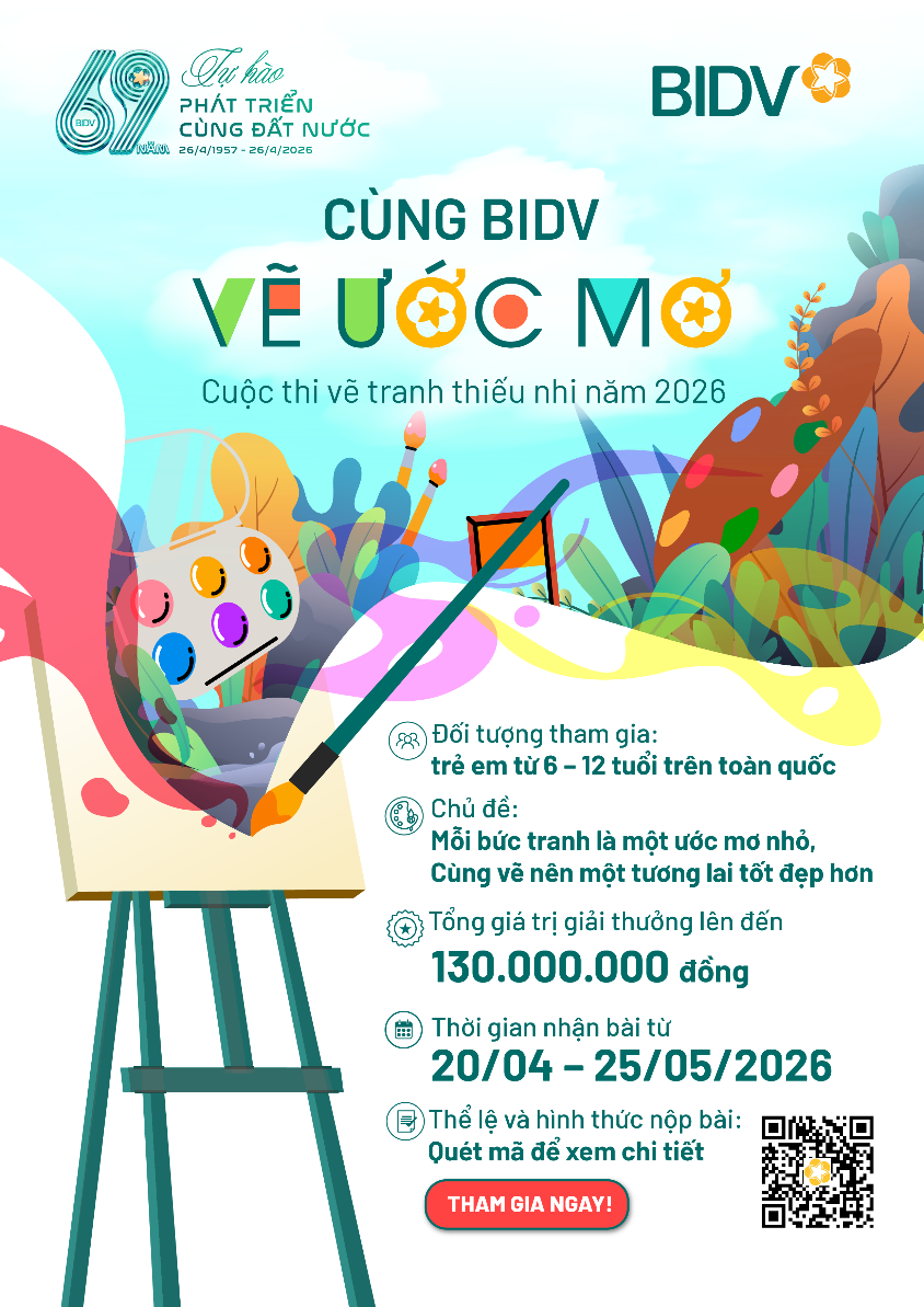Cuộc thi tranh thiếu nhi “Cùng BIDV vẽ ước mơ”- Ảnh 1.