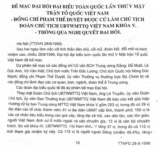 MTTQ Việt Nam qua các kỳ Đại hội: Đại hội Mặt trận Tổ quốc Việt Nam lần thứ V (1999-2004)- Ảnh 12.