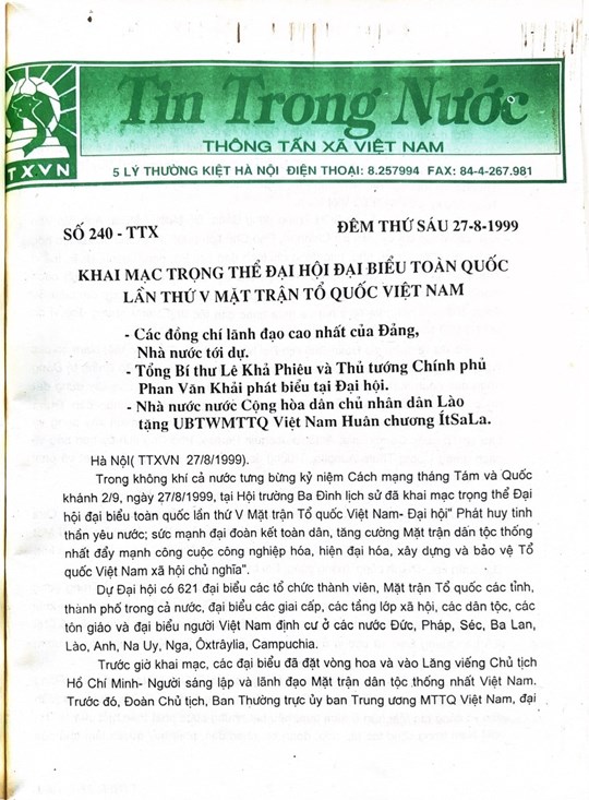 MTTQ Việt Nam qua các kỳ Đại hội: Đại hội Mặt trận Tổ quốc Việt Nam lần thứ V (1999-2004)- Ảnh 1.