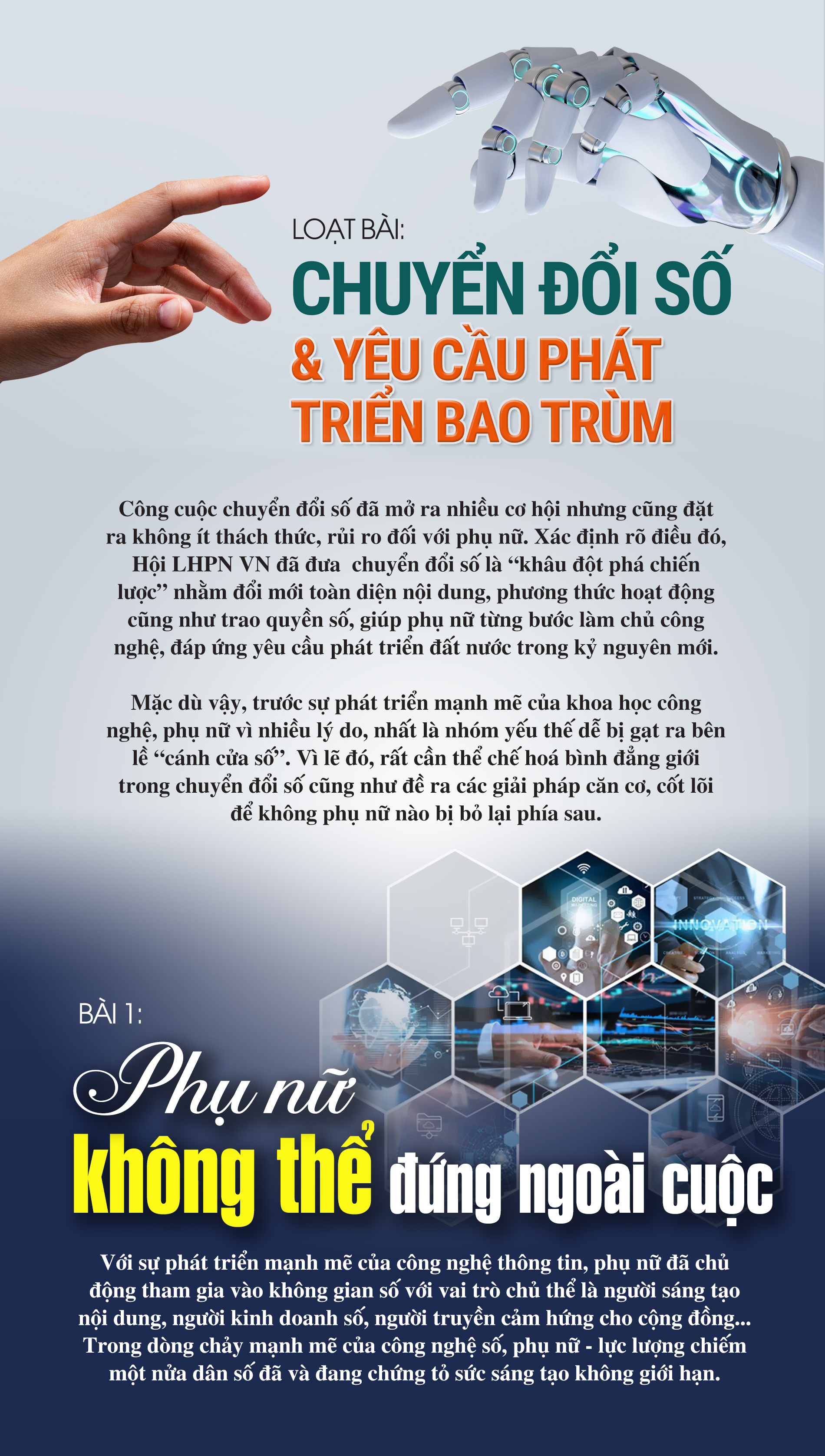 Chuyển đổi số & yêu cầu phát triển bao trùm - Bài 1: Phụ nữ không thể đứng ngoài cuộc