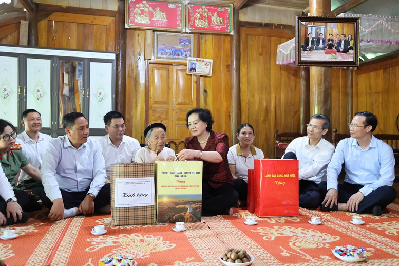 Phó Thủ tướng Phạm Thị Thanh Trà thăm, tặng quà gia đình chính sách, công nhân và hộ nghèo tại Lào Cai- Ảnh 3.