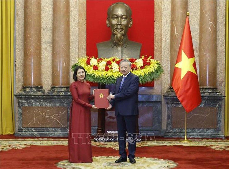 Tổng Bí thư, Chủ tịch nước Tô Lâm trao quyết định bổ nhiệm 5 Đại sứ Việt Nam tại nước ngoài- Ảnh 2.