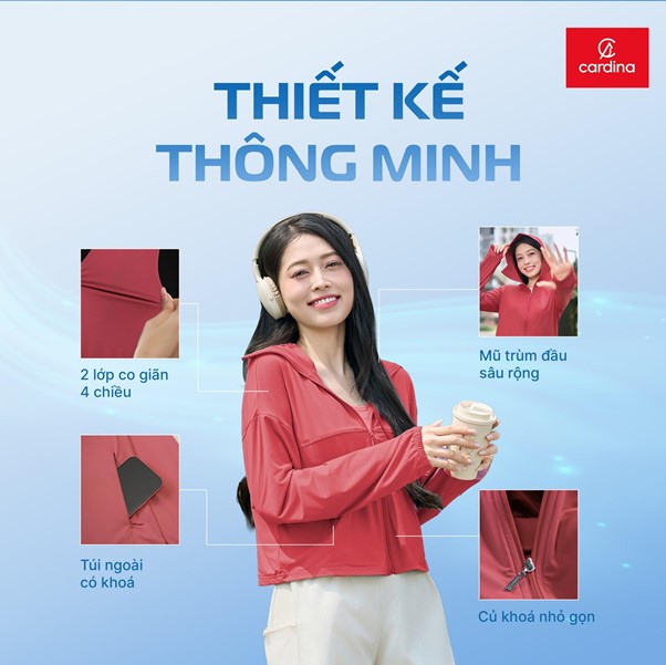 Giải mã dòng áo nắng sợi tản nhiệt Cardina vừa làm mát, vừa cản 99,9% tia UV- Ảnh 1. Giải mã dòng áo nắng sợi tản nhiệt Cardina vừa làm mát, vừa cản 99,9% tia UV- Ảnh 1.