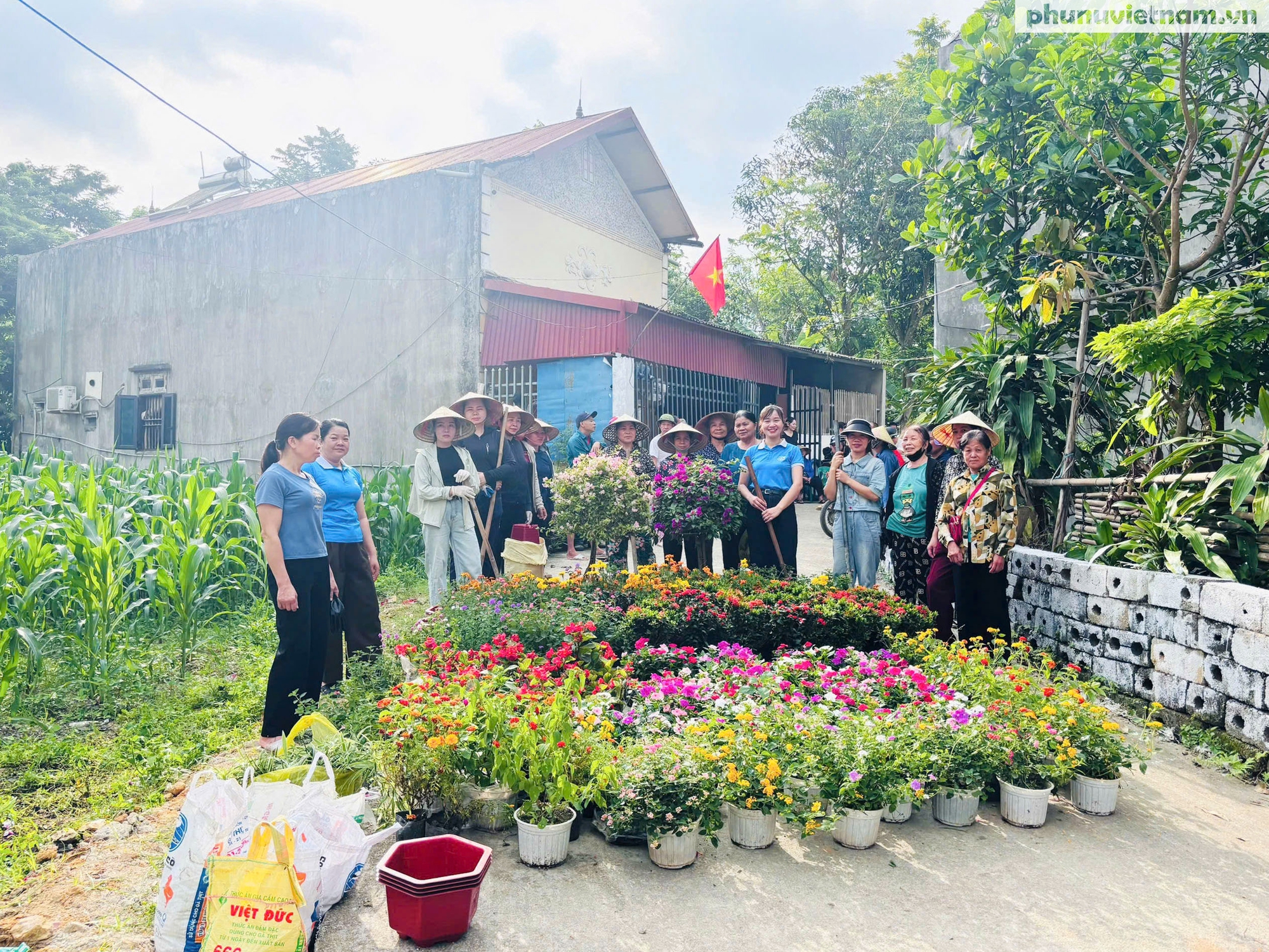 Phụ nữ xứ Lạng tô điểm đường quê vùng biên chào mừng Đại hội Phụ nữ toàn quốc XIV- Ảnh 13.