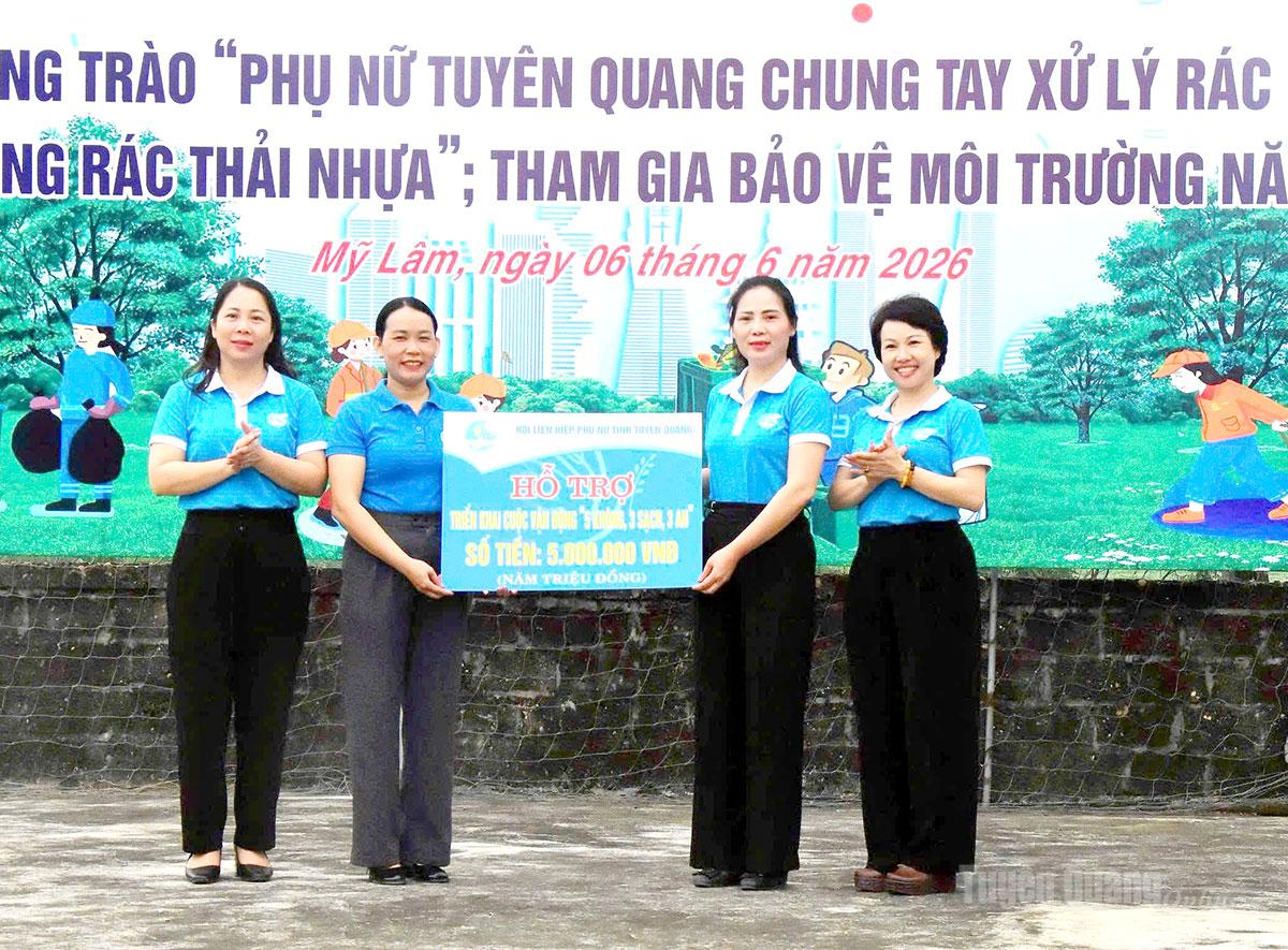 Phát động phong trào "Phụ nữ Tuyên Quang chung tay xử lý rác thải và chống rác thải nhựa" năm 2026- Ảnh 1.