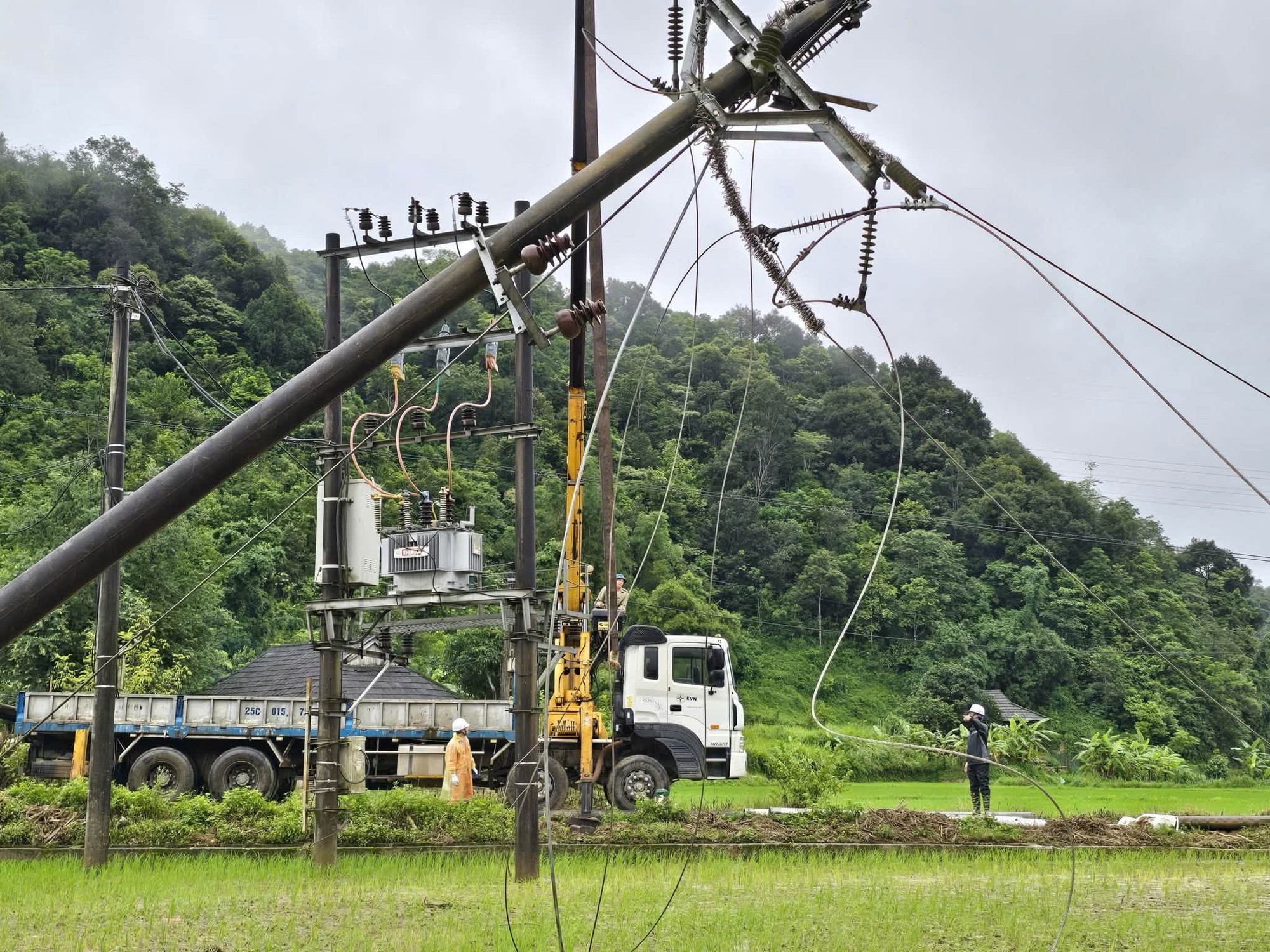 EVNNPC chủ động bảo vệ sức khỏe người lao động trong mùa mưa bão - Ảnh 1.