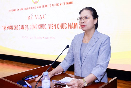 Bế mạc lớp tập huấn cho cán bộ, công chức, viên chức Cơ quan Ủy ban Trung ương MTTQ Việt Nam- Ảnh 1.