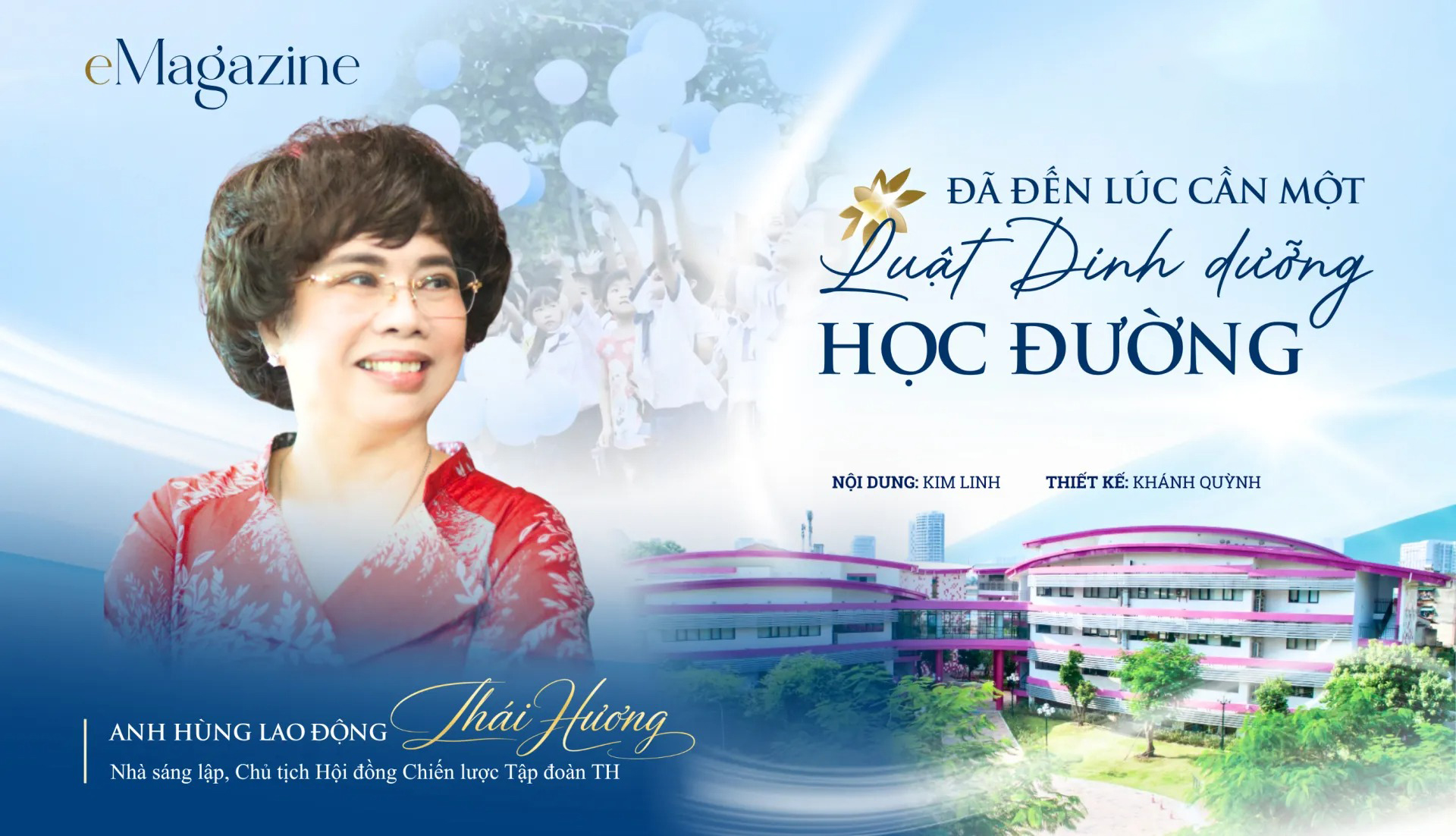 Anh hùng Lao động Thái Hương và những trăn trở về đề xuất xây dựng Luật Dinh dưỡng học đường